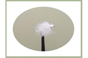 TROUTFLIES UK EGG AND BLOB FLIES Blob Flies, 6 x White Glow Blobs, size 10 Trout Flies, Fishing Flies, Blob Fly