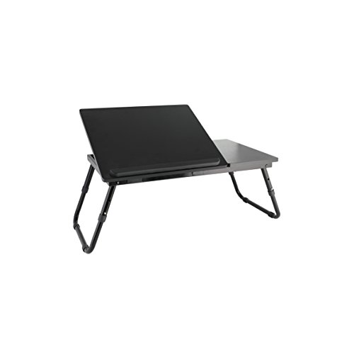 Ribelli Laptoptisch Schwarz als Tabletttisch F  rs Bett Oder Sofa aus Holz - Tablet-Halterung Faltbar f  r Laptop Oder B  cher - Betttisch H  henverst