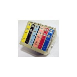 Epson Claria T0807 Tintenpatronen Set von 6 T0801 T0802 T0803 T0804 T0805 T0806 Schwarz, Cyan, Magenta, Gelb, Magenta hell,Cyan hell, Original, Bulk-Packung