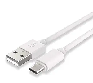 Fast USB Type-C data Charging Cable For Samsung Galaxy A20s,A21,A21s ,A30 ,A30sA31,A41 ,A42,A50,A50s,A51,A52,A70,A71,A81,A9,A91 USB Cable Original Like Type-C Cable | C-Type Charger Cable | Type C Rapid Quick Dash Fast Charging Cable | Type-C Data Sync Cable | Type C to USB-A Cable (3.1 Amp, 1 Meter/3.2 Feet, XT5-White)