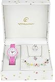 Coffret Cadeau Montre Fille Rose - Parure de Bijoux Danseuse - Collier-Bague- Bracelet