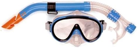 OSPREY ADULT MASK &amp; SNORKEL SET SNORKELING BLUE YELLOW RED COLOUR SEA BEACH NEW