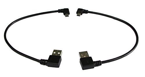 USB 2.0 Verlängerung cable-cerrxian 22,9 cm Mini USB-Kabel Combo Mini USB Winkel rechts und links Winkel Stecker auf USB Typ A 2.0 rechten Winkel männlich Daten und Ladekabel (1 Paar & # xff09; - 2