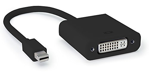MyGadget Mini Displayport auf DVI Adapter - DP Konverter Kabel - Zubehör für Apple MacBook Air, Pro, iMac, Mac, Surface Pro, Lenovo (Schwarz)