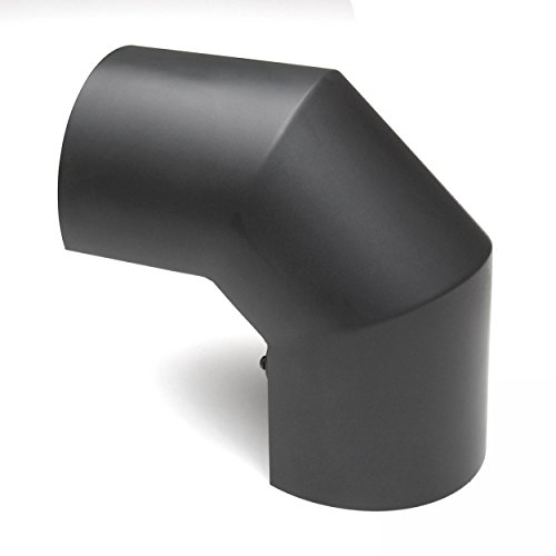 raik SH122-120-gg Rauchrohrbogen / Ofenrohr 120mm – Thermoschild doppelt 90° gussgrau - 2