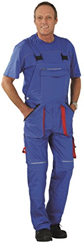 2831 Planam Latzhose Basalt kornblau/rot