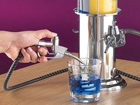 Bar Butler – Getränkespender im Design einer nostalgischen US-Zapfsäule mit 2 Zapfhähnen, Fassungsvermögen: 2x 450 ml (2 Tanks), Verchromt - 5