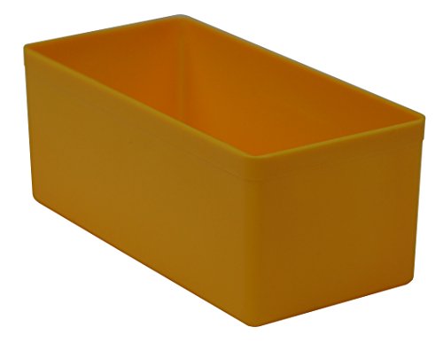 Sparpack (60 St.) Kunststoff-Einsatzkasten Sortierbox, gelb, 108x54x45 mm (LxBxH), aus PS