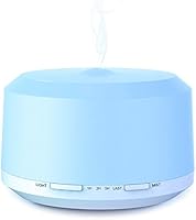 Diffusore di Aromi 450ml per grandi ambiente, diffusore oli essenziali e umidificatore d'aria con 8 luci colorate e 4 impostazioni timer -LUSCREAL