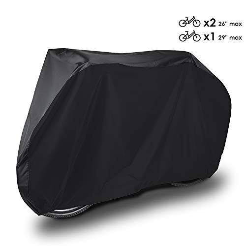 HAUEA Funda para Bicicleta Cubierta Impermeable 190T Protector portátil y Plegable de Poliéster, contra Lluvia,Sol,Polvo 200 x 110 x 70 cm (Negro)