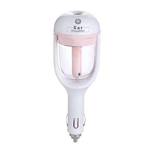 Preisvergleich Produktbild Mini Auto Luftbefeuchter Luftreiniger Lufterfrischer Aromatherapie 180 Grad Drehung Abschaltautomatik Rosa VOSMEP CA12