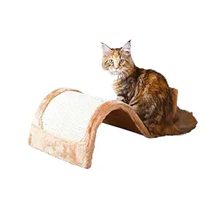Trixie: - Wavy Scratching Wave | with Plush Cover & Sisal Scratching Surface | Prevents from Scratching Other Things | Gives Mental Stimulation, Keeps Cat Active and Playful - 50 x 18 x 29 cm