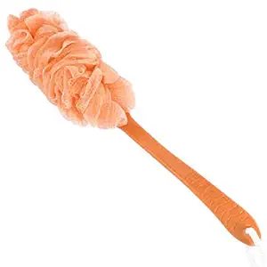 Kvitoe Long Handle Bathing Loofah For Women And Men Color Orange (Bathing Loofah Orange)