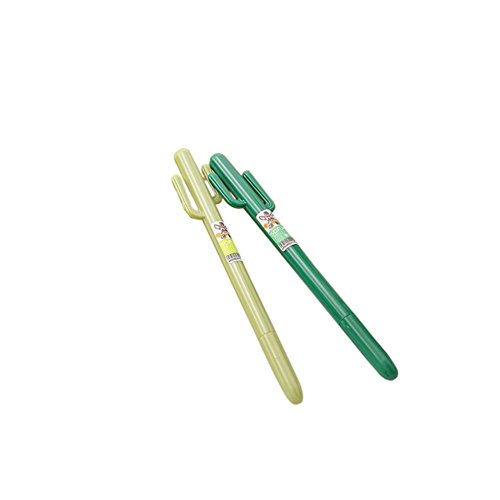 Joyfeel buy Novelty Cactus Gel Pen Plastic Fine Stick Ballpoint Pen Blue Ink Pack of 2 Color Random