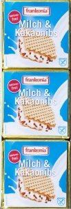 Preisvergleich Produktbild Frankonia Milch- und Kakaonibs Schnitte 3x21g