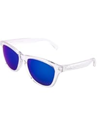 Nación Pirata - Gafas de Sol Policarbonato- Filtro UV400, efecto espejo, montura transparente- Estilo Wayfarer Unisex - Hombre y Mujer- En Aguas Cristalinas