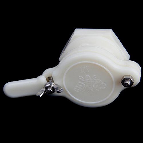 Gazechimp 38mm Funktion Honig Absperrschieber Tap Bienenzucht Imkerwerkzeug , Weiß Kunststoff - 5