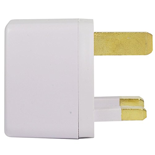6X Reisestecker Adapter für GB UK England 3 Pin Stecker (AC 250V 13A, Farbe: Weiß) mit Material ABS für universal Anschluss - 8