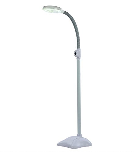 Preisvergleich Produktbild BeautyLamp Profi 5X Dioptrie LED Lupenleuchte Lupenlampe Arbeitsleuchte Fußboden Stand Lampe Vergrößern Licht Glas Len zum Gesichts Haut Schönheit Maniküre Tätowierung Salon