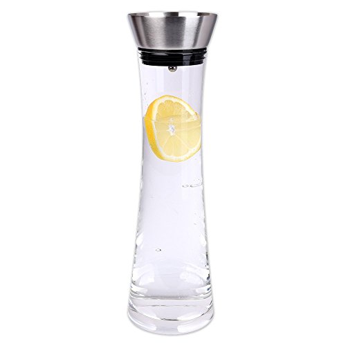 Glas Caraffe 1 Liter Caraffen Wasserkaraffe Wasser Karaffe Krug Glas Karaffen Wasserausgießer Wasserkrug Glaskaraffe - 2