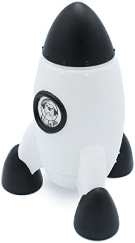 RMEX Space Rocket Nightlight Multicolor LED - Children Bedroom Night Lamp with 15min Timer - Black