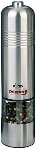 dyras® "Peppero" Electric Stainless Steel Salt and Pepper Mill