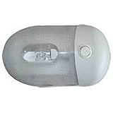 Deckenlicht Ideale Anwendung in Reisemobilien, Caravans, Booten, Camping 12 Volt T10/921 Wedge Typ 12 W Hologenlampe Abdeckung leicht abnehmbar Robuster Rahmen 4 Löcher zur Befestigung Ein/Aus Schalter Maße ca 190mm x 110mm x 48mm