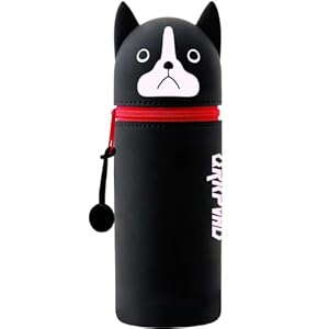 QRKPVHD Estuche Escolar Kawaii Negro