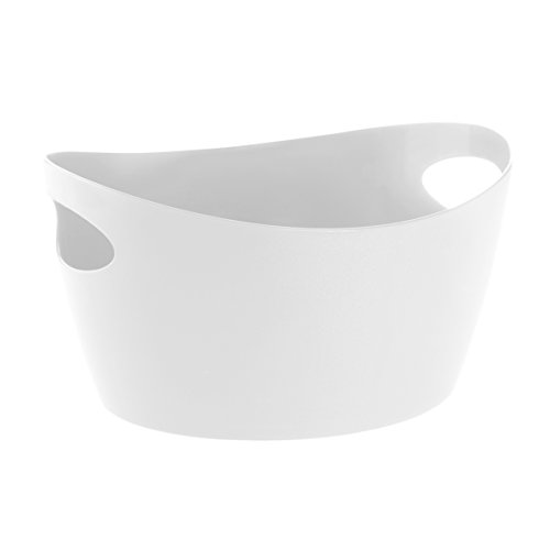 koziol Utensilo 4,5 L Bottichelli M, Kunststoff, solid weiß, 27,5 x 35 x 17,8 cm