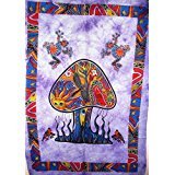 Tradicional Jaipur Tie Dye Mushroom rana pared arte Póster, tapiz hippie, Indian dormitorio...