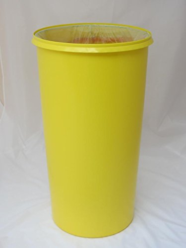 Gelber Sack – Tonne gelb mit gelbem Deckel – Müllsackständer – Müllständer – Mülleimer – Wertstoffständer – 60 l - 3