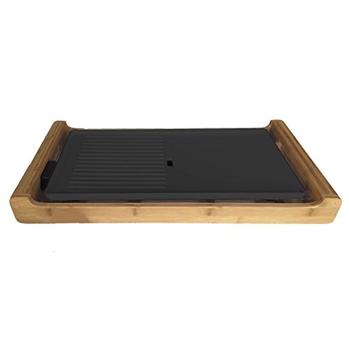 Design Teppan-Yaki Tischgrill, zum Braten, Tischgrill zum fettfreien Grillen von Fisch, Fleisch und Gemüse, 1500Watt, entspricht GS A13 Standard - 2