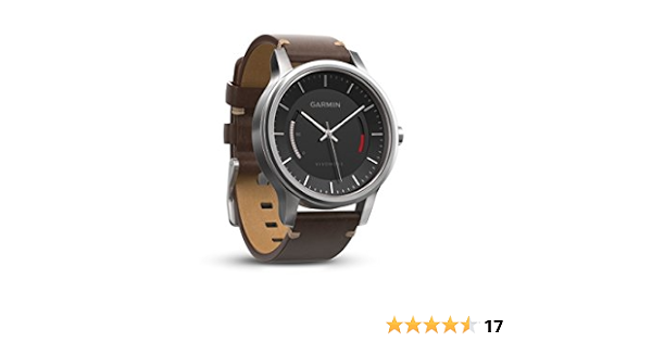 Garmin 010-01597-20 Vivomove Premium - Ww, Stainless Steel with Leather  Band : Amazon.co.uk: Watches