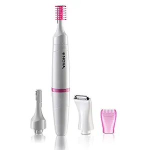 Nova NLS 530 Sensi-Trim Bikini & Facial Trimmer for Women ( Battery Included ) (White)