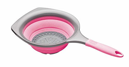 Colourworks Faltbarer Seiher, 1,4 Liter, 19 cm – Rosa