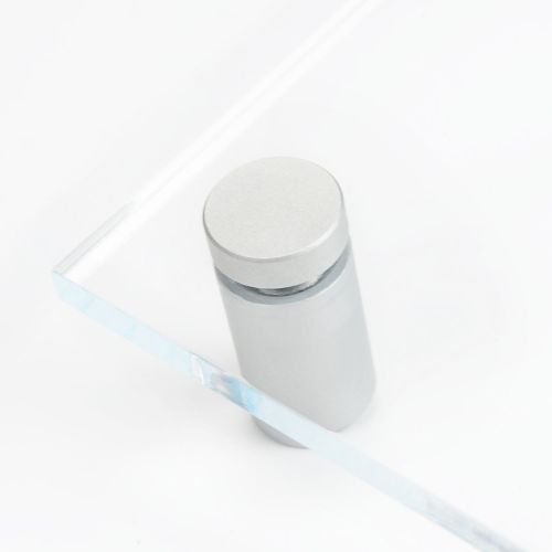 Alu Abstandshalter 13 x 20 mm in Satin – 4er Set, Plattenhalter, Schildhalter, PLEXIGLAS® Halter - 3