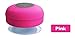 Produktbild JINRU Mini Bluetooth Lautsprecher - Tragbarer Lautsprecher Lauter Stereo Sound, Rich Bass, Wasserdicht, 4-5 Stunden Spielzeit, Saugnapf, Badezimmer Kann Verwendet Werden,Pink