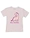 Personalised Dinosaur baby girls and toddler t-shirt- Your name asaurus