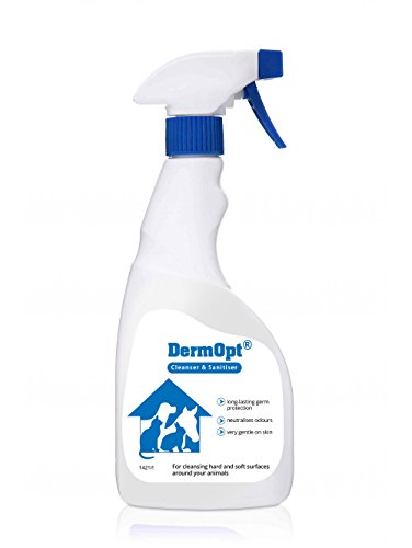 DermOpt® Limpiador y desinfectante Superficies duras y Suaves Alrededor de Tus Animales, 500 ml