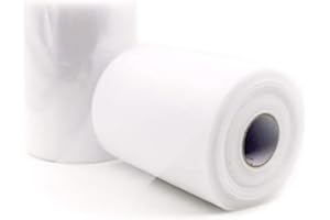 CAIIBTNTGB (2 Pièces)91m*15cm TUTU Tulle rouleau pour la décoration de mariage fournitures rouleau tissu bobine Tulle Tutu robe bricolage organza bébé douche fête fournitures (blanc)