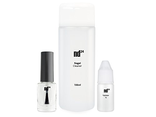 Nageldesign STARTER-SET BASIC + 4-Röhren-Lichtgerät weiß + UV-Gel + Tips + Feilen + Pinsel + Schulungs-DVD + Zubehör – Nagelstudio Starter-Set BESTSELLER - 5