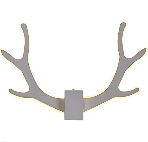 Preisvergleich Produktbild Sallypan ModeGeweih-Wandlampe, Moderne einfache geführte Rotwild-Wandleuchte-Wandlampen-Acryl-... für Flur-Gang,White,warmlight