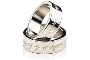 MOMOMAGE Silver Magnetic Engraved PK Ring Magic Tricks for Magician Lettering Magnetic PK Ring Stage Magic Accessories Gimmick Props (20 mm)