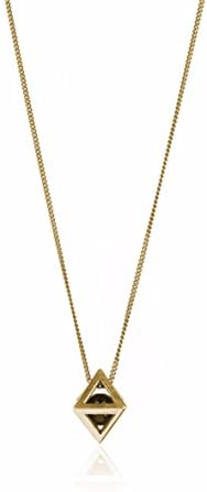 Rachel Entwistle 9ct Gold Onyx Octa Pendant with Chain of 65-74cm