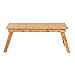 Produktbild Laptop Schreibtisch Desktop Portable Verstellbare Faltlift Ergonomische Computer Notebook Frühstück Bett Tablett Regal Bambus (größe : 80 * 50cm)