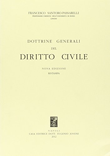 Dottrine generali del diritto civile libro