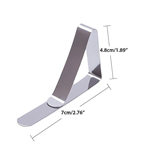 eBoot 24 Stück Edelstahl Tischdecke Clips Tischklammern Tischdeckenklammer - 4