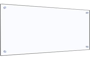Myheimly Küchenrückwand Spritzschutz Fliesenspiegel Glasplatte Rückwand Herdspritzschutz Wandschutz Herd Küche Hartglas Transparent,90 x 40 cm