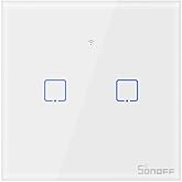 SONOFF-TX-T0EU2C-Akıllı Ev Wi-Fi Işık Anahtarı Google Home-Alexa (Yeni Versiyon)