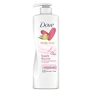 Dove Supple Bounce Body Lotion, for Soft,Bouncy,Smooth Skin,48Hrs Moisturisation, Paraben Free, with Plant based Moisturiser,Quick Absobtion,400ml